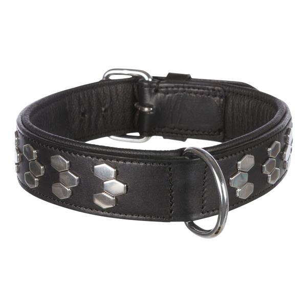 Trixie Active, obroża skórzana, 65-75 cm/40 mm, czarna