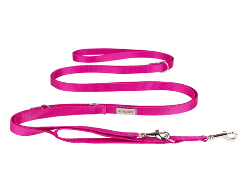 amiplay Smycz regulowana Samba 8in1 XL Różowy