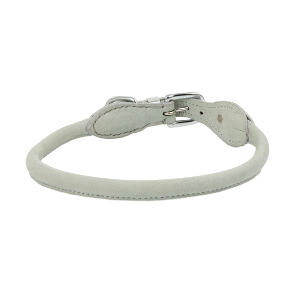 Barry King Obroża skórzana, 38-41 cm x 16 mm, szara