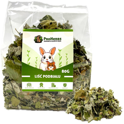 ProHerbs Liść podbiału przysmak dla gryzoni królika 80g