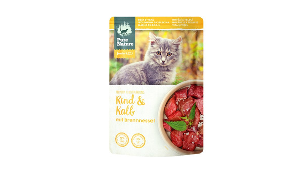PURE NATURE CAT Junior Rind Kalb - wołowina z cielęciną dla kociąt (85g)