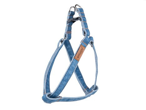 amiplay Szelki regulowane dla psa Jeans Denim XL 50-95x2,5cm Niebieski