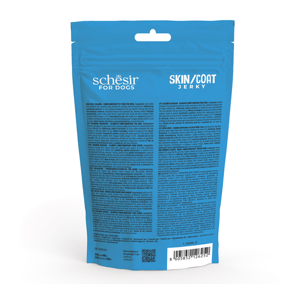 Schesir Skin/Coat przysmak dla psów łosoś suszony 115 g