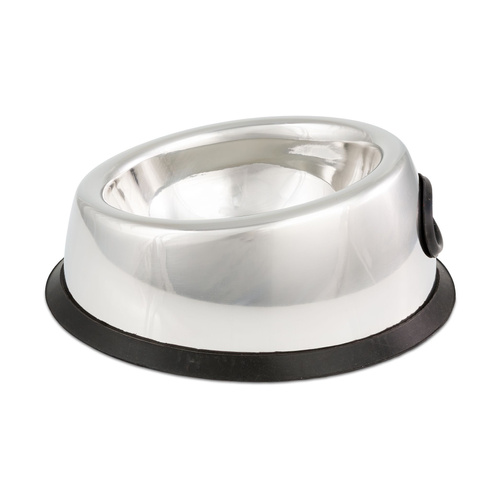Barry King Miska, dla psa, owalna, stal nierdzewna, antypoślizgowa z podwyższoną ścianką, 380 ml