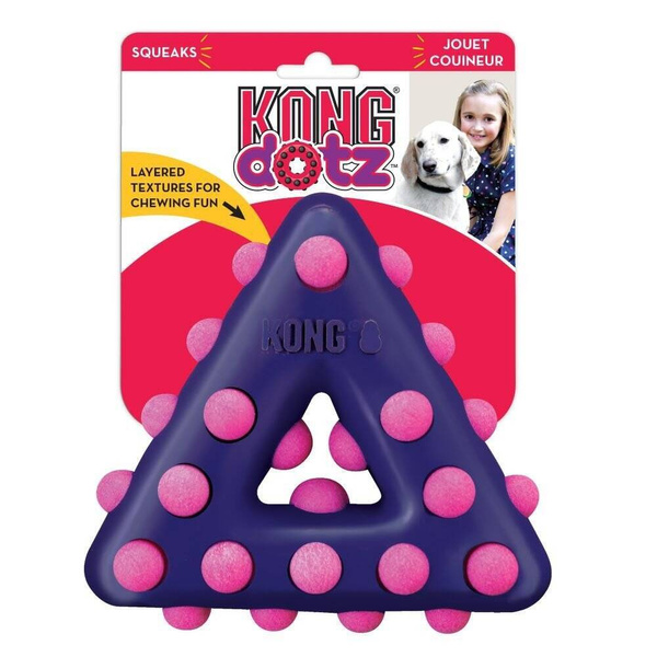 KONG Zabawka dla psa TDD13E Dotz Triangle masuje dziąsła L