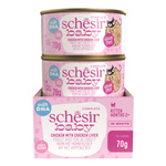 Schesir Baby karma mokra dla kociąt kurczak z wątróbką 70 g