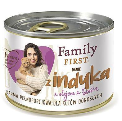 Family First danie z INDYKIEM dla kota adult 200g