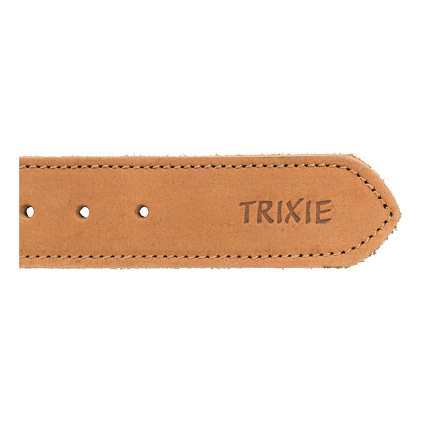 Trixie Rustic Heartbeat, obroża, dla psa, brązowa, z grubej skóry, S-M: 34-40 cm/30 mm