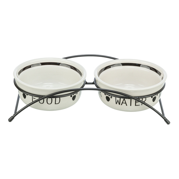 Trixie MISKI ceramiczne NA STOJAKU miska 2x2,6L