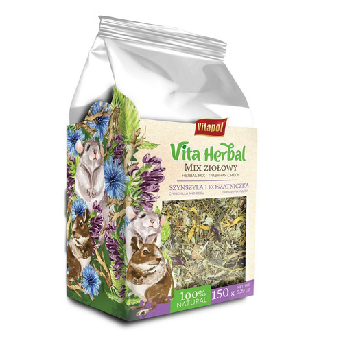 Vita Herbal MIX ZIOŁOWY dla szynszyli koszaTniczki 150g