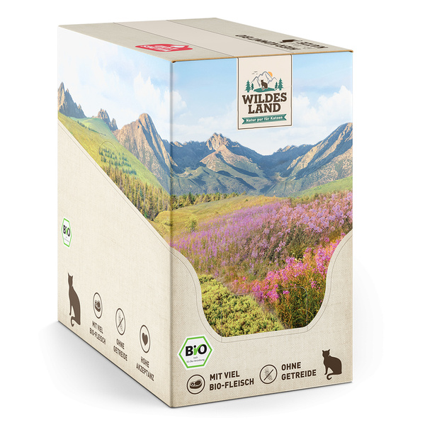WILDES LAND CAT BIO Lachs - bio łosoś z olejem z łososia (85g)