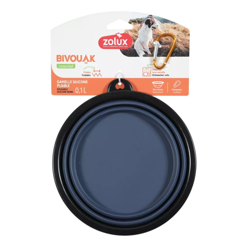 ZOLUX Składana miska dla psa BIVOUAK 1 l niebieska