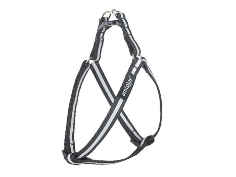 amiplay SZELKI regulowane Shine Odblaskowe XL 50-95/2,5cm Czarny