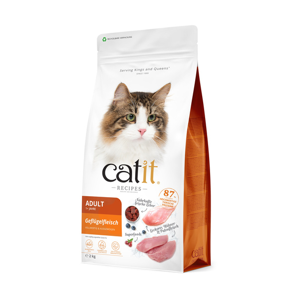 CatIt Recipies Adult Poultry, karma sucha, dla kotów dorosłych, drób, 2 kg