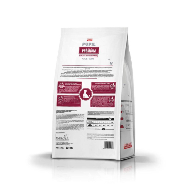 Karma sucha dla psa PUPIL Premium MINI bogata w wołowinę 10 kg