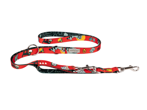 amiplay Smycz regulowana 7in1 Amik S 100-200x1,5cm TravelDog