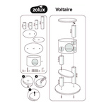 ZOLUX Drapak dla kota VOLTAIRE szary 60x47x105 cm