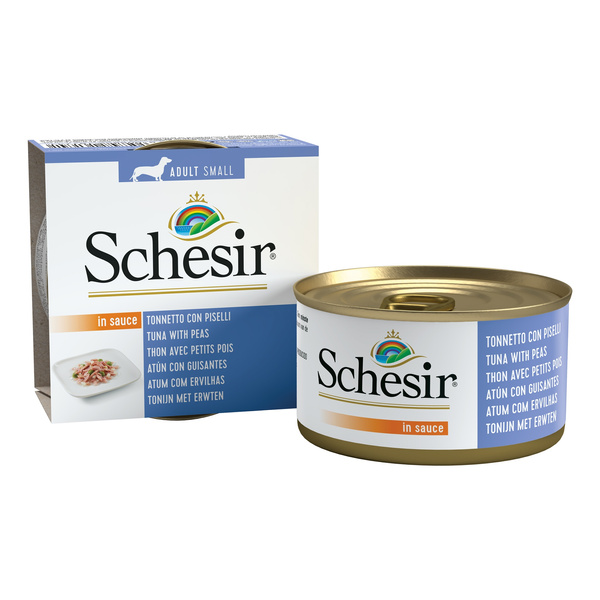 Schesir Karma mokra dla psa tuńczyk z groszkiem w sosie 85 g