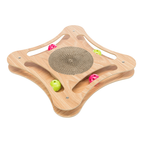 Trixie Drapak kartonowy z Drewnianą ramką piłkami z kocimiętką 35cm