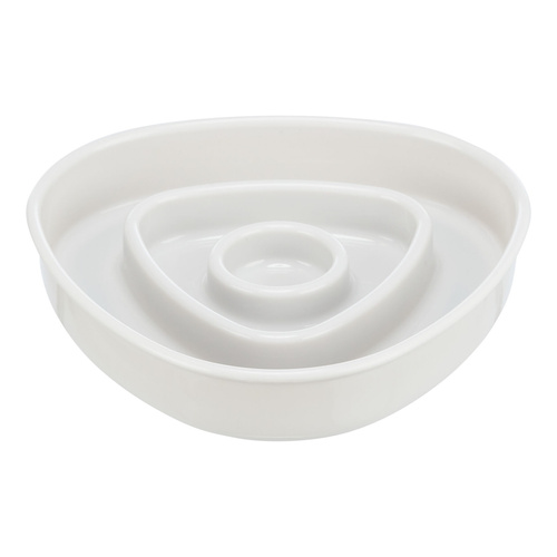Trixie Slow Feeding, miska, dla kota, szara, plastik/TPR, 0,35 l/15×15 cm, spowalniająca jedzenie