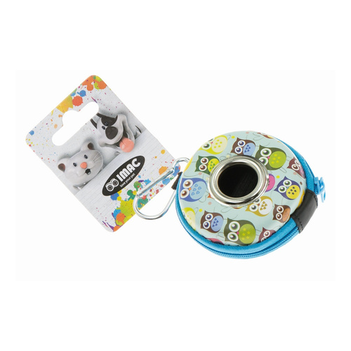 IMAC Pojemnik na woreczki na odchody dla psa plastik w sowy z 1 rolką woreczków