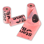 STARCHBAG Kompostowalne BIOworki na odchody 1 rolka x 15szt, kol. róż