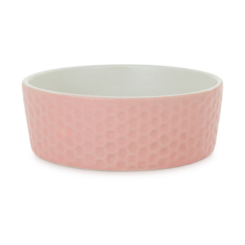 Barry King Miska, dla kota/psa, różowa, wzór plaster miodu, ceramiczna 12cm