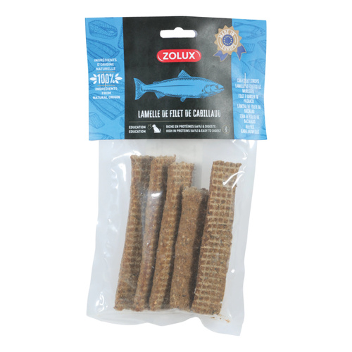 ZOLUX Przysmak naturalny dla psa Filet z dorsza w paskach 70 g