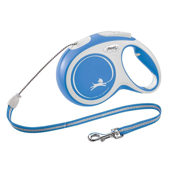 FLEXI Smycz automatyczna New Comfort M linka 8m/ 20kg niebieski