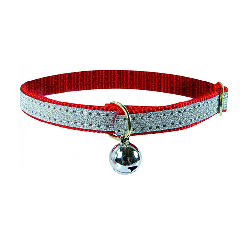 ZOLUX Obroża dla kota połyskująca 30 cm kol. czerwony