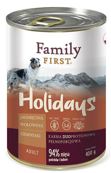 Family First Jagnięcina Wołowina ziemniaki 6 x400g