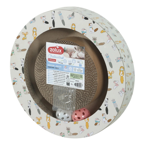 ZOLUX Drapka dla kota CHATOUILLE okrągła z piłkami i kocimiętką