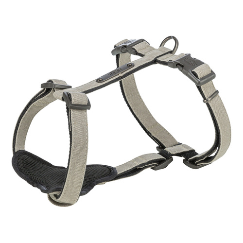 Trixie CityStyle, szelki typu H, dla psa, bawełna, jasnoszare, L-XL: 75-120 cm/25 mm