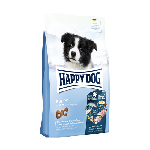 Happy Dog Fit&Vital Puppy, sucha karma, dla szczeniąt, 1-6 miesięcy, 4 kg