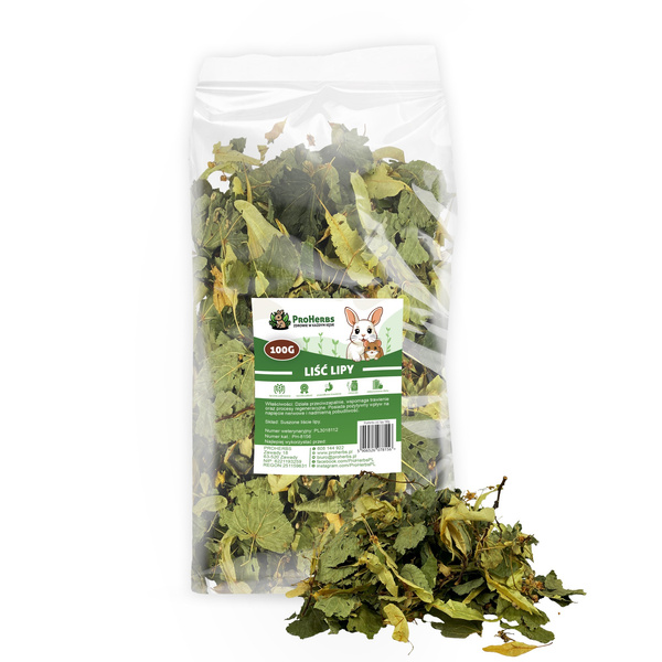 ProHerbs Liść lipy 100g - uspokojenie, odporność i zdrowy układ pokarmowy!
