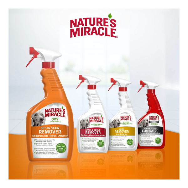 NATURES MIRACLE Płyn do usuwania starych plam pies SET-IN OXY 709ml