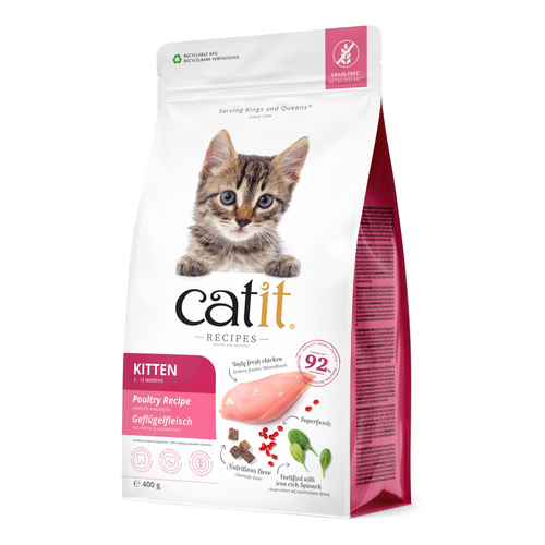 Recipes Kitten, karma sucha, dla kociąt, drób, 400g