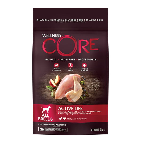 Wellness Core Adult Original karma sucha dla dorosłych psów średnich ras indyk i kurczak 10kg