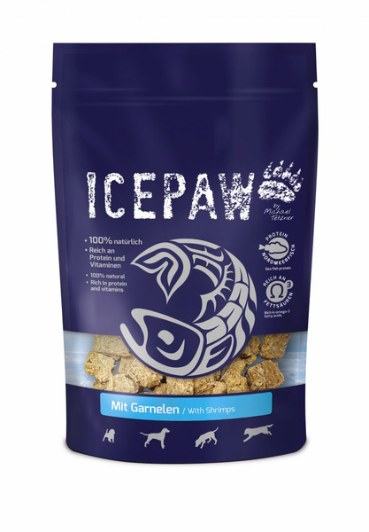 Icepaw Garnelen - przysmaki z filetów ryb i krewetek (150g)