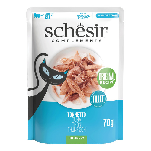Schesir Complements karma mokra dla kotów tuńczyk w galarecie 70 g
