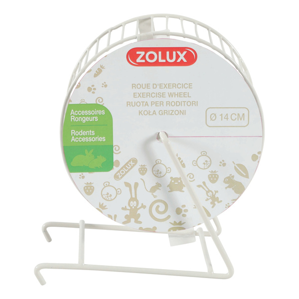 ZOLUX Kołowrotek metalowy dla gryzonia 14 cm kol. beżowy