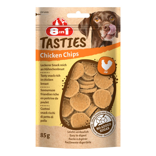 8in1 Przysmak dla psa talarki z kurczaka Tasties 85g