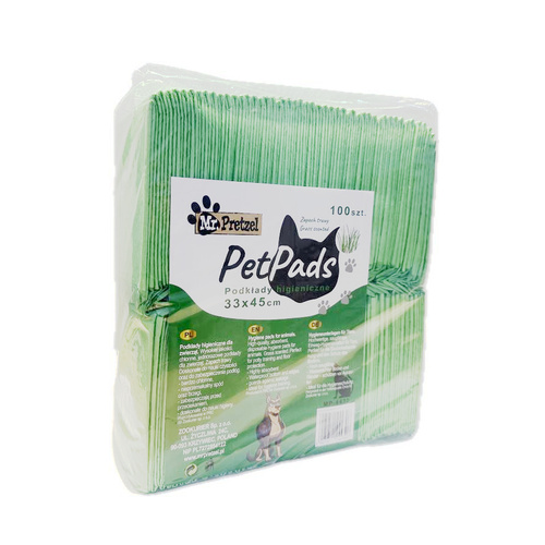Mr. Pretzel Podkład higieniczny dla szczeniąt 35x45cm 100szt zapach trawy