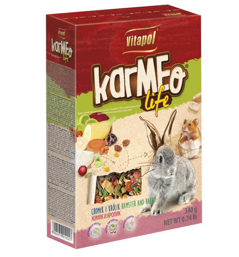 Vitapol KARMEO LIFE OWOCOWO - WARZYWNY DLA CHOMIKA I KRÓLIKA 340g