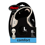 FLEXI Smycz automatyczna dla psa New Comfort L taśma 8 m kol. czarny