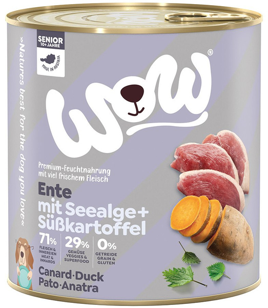 WOW Senior Ente - kaczka z algami i batatami (6 szt. x 800g)