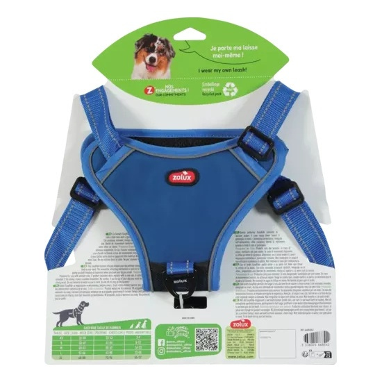 ZOLUX Szelki dla psa ze smyczą automatyczną Easyride XL niebieskie