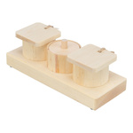 Trixie Snack cups zabawka edukacyjna dla gryzoni drewno 15x4,5x6cm