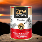 Mokra Karma dla Psa ZEW NATURY 800g Bogata w Wołowinę Dla Dorosłych Psów