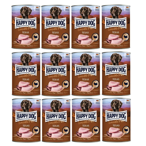 Happy Dog Sensible Pure Texas Indyk 100% 12 x 400g